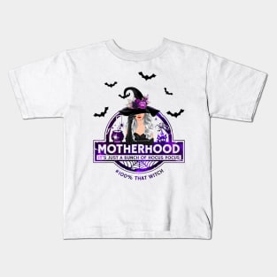 Motherhood Just A Bunch Of Hocus Personalized Gift Mother Halloween Kids T-Shirt